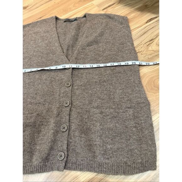 Gudrun Sjoden brown soft wool b button front vest size Small - Picture 7 of 8